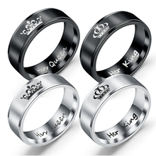 Модное обручальное кольцо для влюбленных, обручальное кольцо для мужчин и женщин, кольцо из нержавеющей стали для пар, ювелирный подарок на день Святого Валентина 2024 - купить недорого
