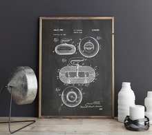 Curling Stone patent, Curling Stone wall art , posters, room decor,vintage print,blueprint, gift idea, Sports wall Decorations 2024 - buy cheap