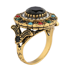 Anel vintage expresso explosão modelos boêmio anel dedo anel feminino resina anel jóias 2024 - compre barato