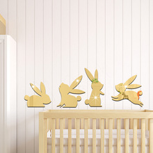 Funlife Home decoration creative mirror wall stickers 3D stereoscopic children 's room skinny rabbit decoration mirror paste MS3 2024 - buy cheap