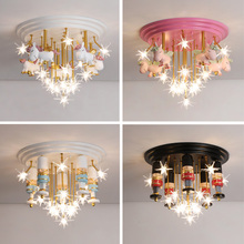 Modern ceiling lights Cartoon led ceiling lamp child room G4 Lighting Round white/Pink bedroom decoration light 85-265V 2024 - buy cheap