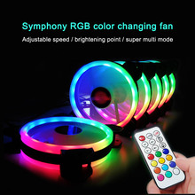 RGB PC Fan 12V 6 Pin 12cm Cooling Cooler Fan with Controller for Computer Silent Gaming Case Computer Cooler Cooling Case Fans 2024 - buy cheap