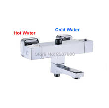 Good quality square wall mounted bathtub faucet thermostatic valve shower mixer Temprature Control Valve Taps ZR965 2024 - buy cheap