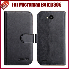 Hot Sale! For Micromax Bolt D306 Case High Quality 6 Colors Fashion Leather Exclusive Protective Cover Phone Bag 2024 - buy cheap