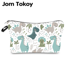 Водонепроницаемая косметичка Jom Tokoy, сумка-Органайзер для косметики с принтом динозавра, модная женская многофункциональная косметичка, 943 2024 - купить недорого