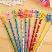 40PCS/lot  Kawaii Number Design Wooden Pencils Office and Study Pencils Nice Gift Prize Stationery Pencils Kids Gifts Wholesale 2024 - buy cheap
