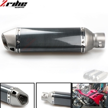 Motorcycle Exhaust Universal Muffler Motorbike Inlet Exhaust 51mm For Kawasaki ZZR600 ZX6R ZX636R ZX6RR ZX9R ZX10R Z1000 ZX12R 2024 - buy cheap