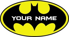 2015 Name Color Customize Batman Logo Wall Sticker Car Decal Home Decor Personalized Poster Superhero Batman Avengers Decoration 2024 - buy cheap