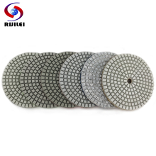 RIJILEI 6Pcs/Set 100mm Dry Polishing Pad 4" Marble Polishing Pads Stone White Diamond Polishing Pad Use for Floor Granite HC02 2024 - buy cheap