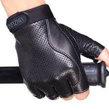 Men's PU Leather Half Finger Tactical Cycling Gloves Summer Sunscreen Thin Section Breathable Driving Slip Fitness Gloves A78 2024 - buy cheap