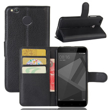Livro estilo couro do plutônio caso capa para xiaomi redmi 4x flip carteira sacos de telefone casos com suporte para redmi 4x 2024 - compre barato