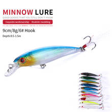 HENGJIA 1pc Fishing Lure 7.2G 9CM Minnow Wobblers Hard Bait with Feather Hook Isca  Crank Swimbait pesca Fishing Tackle 2024 - buy cheap