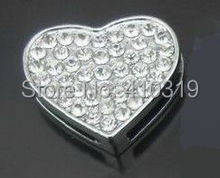 Venta al por mayor 20 unids/lote 18mm de diamantes de imitación de corazón 2024 - compra barato