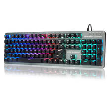 104 Keys Keyboard RGB Blue Switches Mechanical Gaming Macro Keyboard Anti-ghosting Programmable LED Backlit Backlight USB Wired 2024 - buy cheap
