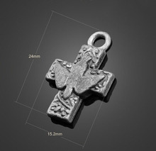 100pcs Antique Pewter Alloy Eagle Cross Charms Pendant-DIY Jewelry Findings Earrings Necklace Bracelets Accessories 24mmX15.2mm 2024 - buy cheap