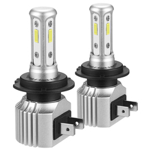 1 par de luzes para carro, 40w, h7, led, 5000lm, canbus, lâmpada branca, 6000k, csp, farol de carro, lâmpada de 12v, 24v, h7, estilo de carro 2024 - compre barato