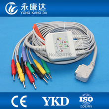 Free shipping!! Kenz (PC-109) one-piece EKG cable,10 leads, IEC no resistance Din 3.0 plug leadwires 2024 - buy cheap