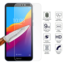 Высокопрозрачное закаленное стекло для Huawei Y6 Y7 Prime Y9 Y5 2018 защита для экрана прозрачная передняя защитная пленка ударопрочные очки 2024 - купить недорого