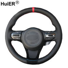 HuiER Hand Sewing Car Steering Wheel Cover Braid on the Steering wheel Wrap Volant For Kia K5 Optima 2014 2015 Car Protector 2024 - buy cheap