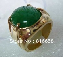 Мужское ювелирное изделие, кольцо из натурального зеленого нефрита, размер: 8-11 2024 - купить недорого
