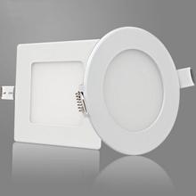 Ultra Thin Led Panel Downlight real full watt 3W 4W 6W 9W 12W 15W 18W 24W Round/Square LED Ceiling Recessed Light free shipping 2024 - buy cheap