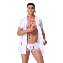 High Quality Men Doctor Costume Halloween Attending Masquerade Male Physician Clothing Doctor Cosplay Cloth Sets 2024 - buy cheap