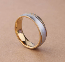 free shipping gold color ring 316L stainless steel gold filled Stripe polished rings for women and men 2024 - buy cheap