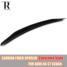 A6 C7 C Styling Carbon Fiber Rear Roof Trunk Wing Spoiler for Audi A6 C7 Sedan 4 Door 2013 2014 2015 2016 Caractere Style 2024 - buy cheap