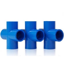 Gogo pvc tubulação de abastecimento de água de quatro vias tubulação de água pvc encaixe liso conector comum 50mm 63mm 75mm 2024 - compre barato