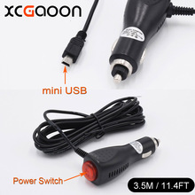 Xcgaoon-mini adaptador de carregador usb para carro, 3.5m, 10 peças, câmera dvr/gps, entrada 12v-24v, saída 5v 2a 2024 - compre barato