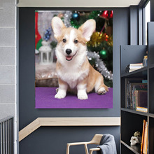 Natal galês corgi cão diy 5d pintura de diamante strass quadrado completo bordado ponto de cruz padrão mosaico ty67 2024 - compre barato