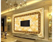 Customized 3d photo wallpaper 3d wall murals wallpaper European-style luxury modern TV setting wall living room decoration 2024 - buy cheap