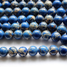 Meihan-Cuentas gruesas azules holgadas para fabricación de joyas, cuentas redondas de varilla azul de 10mm, (2 hebras/lote), venta al por mayor 2024 - compra barato