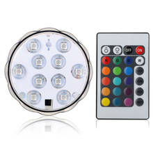 Kitosun 3AAA Battery Operated Mulitcolors RGB Submersible Waterproof LED Light Base with Remote Controller for Wedding Party 2024 - buy cheap