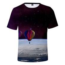 LUCKYFRIDAYF Fashion Space Galaxy Hot Air Balloon 3d T Shirts Men Women T-shirt Casual Short Sleeve Funny 3D T-shirts Tee Shirt 2024 - buy cheap