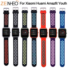 Спортивный силиконовый ремешок для часов Amazfit Bip, ремешок для Xiaomi Huami Amazfit, браслет для Huami Amazfit Bip Bit, ремешок для запястья 20 мм 2024 - купить недорого