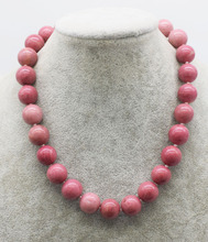pink Rhodochrosite round 14mm necklace  18" nature FPPJ wholesale beads A 2024 - buy cheap