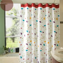 Flowers Print Shower Curtains Waterproof Nordic Bath Curtains For Bathroom Bathtub Large Wide Bathing Cover Hooks rideau de bain 2024 - buy cheap