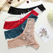 Hot Sale Sexy Lace hollow Underwear  Soft Comfortable Women Cotton Low-Rise Seamless Briefs   Female Panties Sexy Thong 2024 - buy cheap