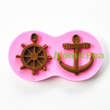 Mom&Pea 0720 Free Shipping Rudder & Anchor Shaped Silicone Mold Cake Decoration Fondant Cake 3D Mold Food Grade 2024 - buy cheap