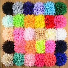 30 pçs/lote 10 centímetros Chiffon Flores Para Headbands Tecido Flores Diy crianças Acessórios Para o Cabelo Ornamentos Vestido HS10028 2024 - compre barato