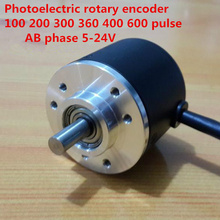 Codificador rotativo fotoeléctrico de aumento, 100, 200, 300, 360, 400, 600, fase de pulso AB, acoplamiento de 5-24V, salida de tensión/Push-pull, 2 uds. 2024 - compra barato