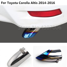 car styling cover muffler exterior end pipe dedicate outlet exhaust tip tail 1pcs For toyota Corolla Altis 2014 2015 2016 2024 - buy cheap