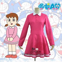 Doraemon Minamoto Shizuka Cosplay Costume Anime Custom Made Dress 2024 - buy cheap
