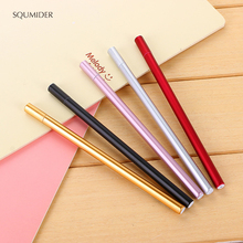 SQUMIDER 5 PCS Creative 0.5mm Black Red Ink Mental Gel Pen Cute Kawaii Pens for Kids Gift Office School Supplies 2024 - buy cheap