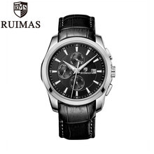 Ruimas Men Watches Automatic Mechanical Watch  Sport Clock Leather Casual Business Retro Wristwatch Relojes Hombre 2024 - buy cheap