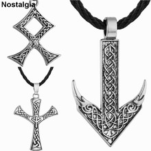 Odin Raven Amulet Nodic Runes Jewelry TIWAZ ALGIZ OTHALA Symbol Viking Necklace Mens Womens Ethnic Jewelery 2024 - купить недорого