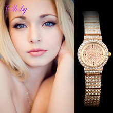 shsby new women's luxurious rose gold full rhinestone skysat watch women dress watches ladies fashion gift 2024 - buy cheap