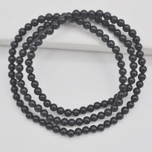 Браслет с черными сердолическими бусинами 4 мм, браслет, ожерелье, стрейчевое ювелирное изделие для женщин, подарок G745 2024 - купить недорого