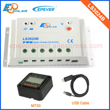 Солнечное зарядное устройство 12 в контроллер батареи маленькая электростанция LS3024B 30A 30 Ампер MT50 дистанционный метр и USB PC кабель для подключения EPEVER 2024 - купить недорого